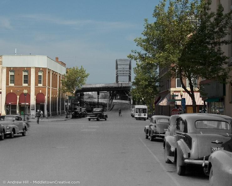 Sibley Street and Spiral Bridge, Hastings, Minnesota